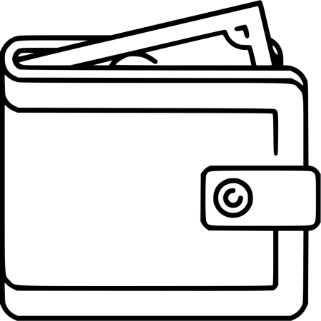 Кошелек трафарет