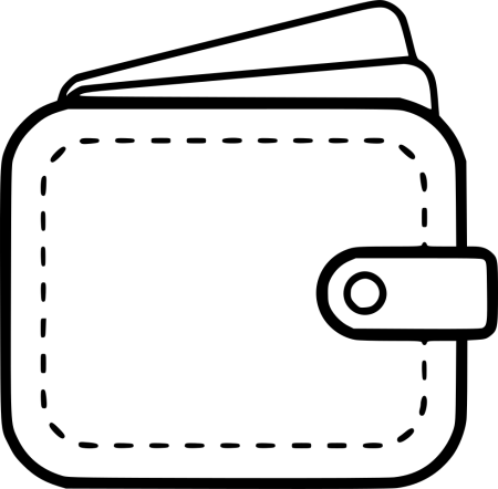 Кошелек раскраска