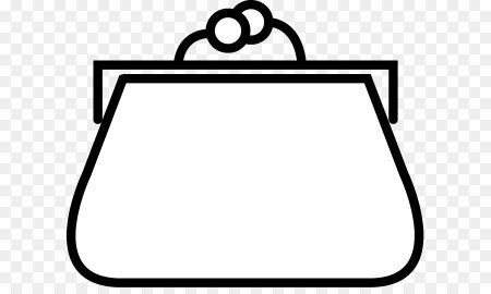 Раскраска кошелек с деньгами