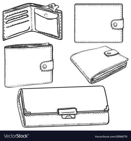 Кошелек раскраска для малышей