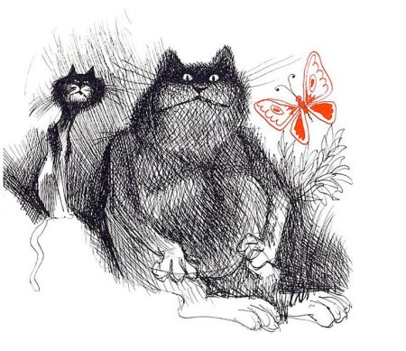 Художник Виктор Чижиков коты