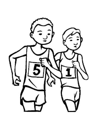 Легкая атлетика раскраска для детей