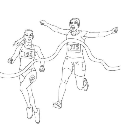 Легкая атлетика раскраска для детей