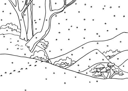 В лесу. Раскраска