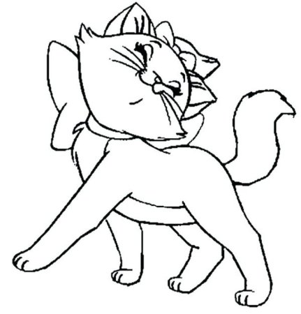 Кошечка раскраска для детей