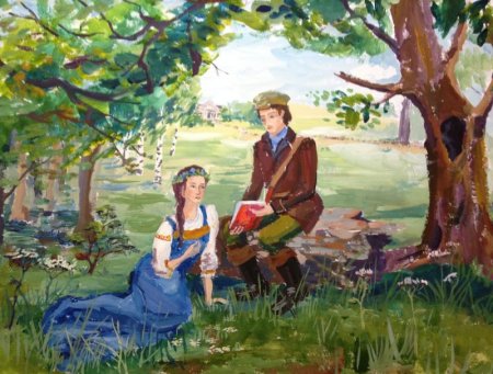 Рисунок к повести барышня крестьянка