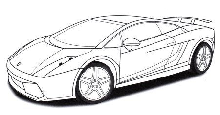 Раскраска Lamborghini Gallardo