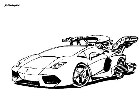 Lamborghini Veneno раскраска