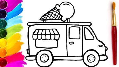 Мороженое раскраска для детей