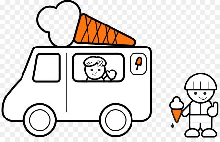 Раскраска мороженое