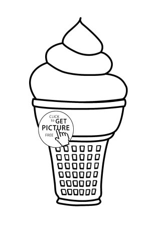 Раскраска мороженое