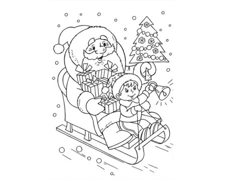 Новогодняя елка раскраска для детей