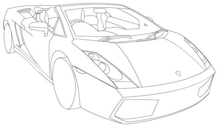 Раскраска Lamborghini Gallardo