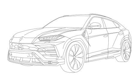 Lamborghini Urus чертеж