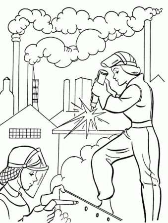Раскраска Строитель