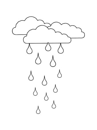 Раскраска дождь