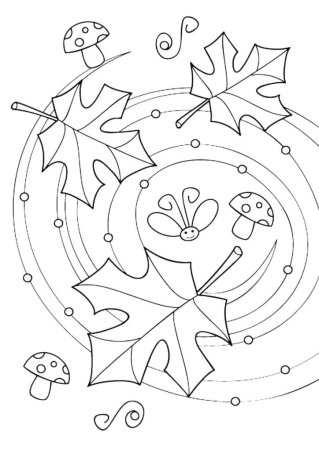 Раскраска осень для детей 2-3 лет