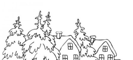 Раскраска зимнее утро Пушкин