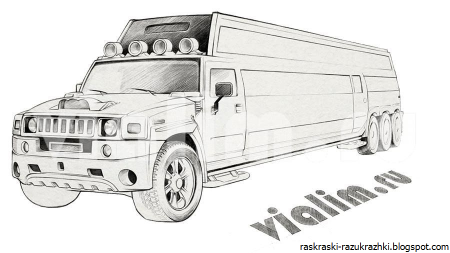 Раскраска Гелендваген лимузин