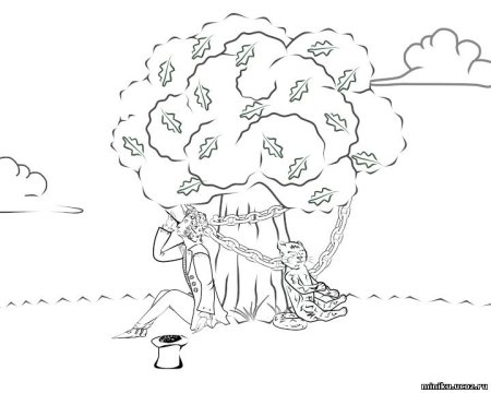 Кот ученый раскраска