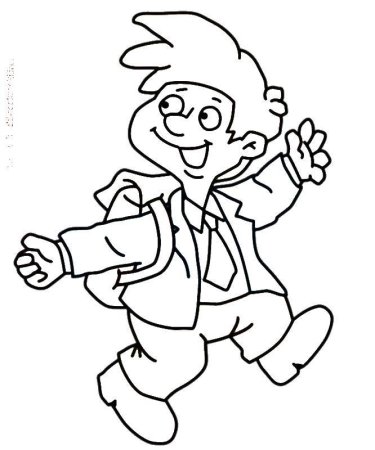 Раскраска школьники