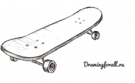 Скейт карандашом