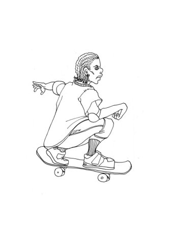 Скейт рисунок карандашом
