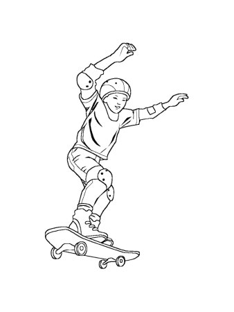 Раскраска скейтборд
