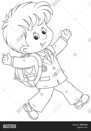 Первоклассник раскраска для детей