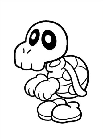 Черепаха из Марио раскраска