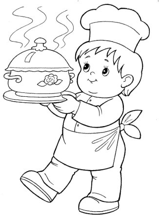 Раскраска повар