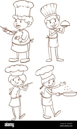 Поваренок раскраска для детей