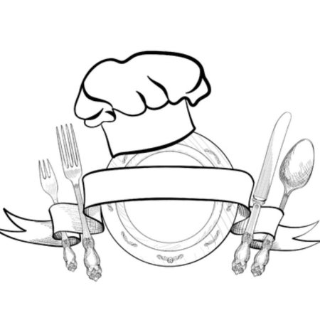 Повар раскраска для детей