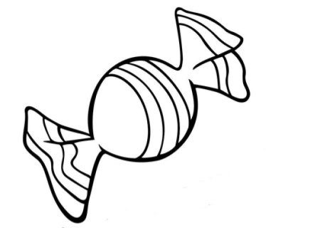 Конфета раскраска для детей