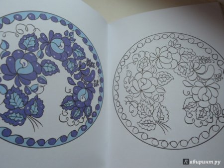 Рисование тарелка Гжель