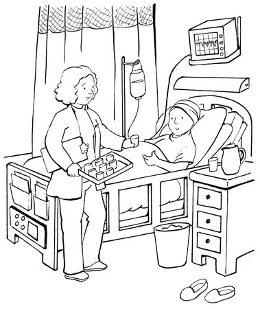 Раскраска больница