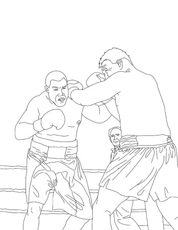 Боксер раскраска Дуэйн Джонсон