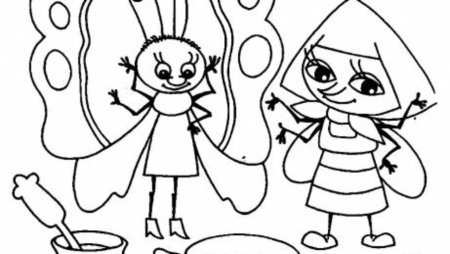 Чуковский Муха Цокотуха раскраска