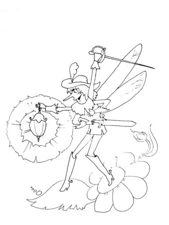 Муха-Цокотуха раскраска для детей