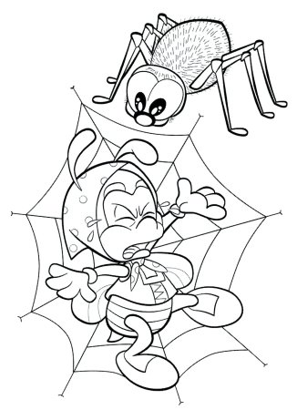 Чуковский Муха Цокотуха раскраска