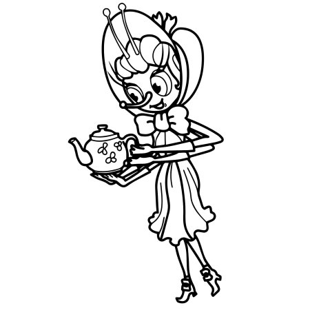 Раскраска корней Чуковский сказки Муха Цокотуха