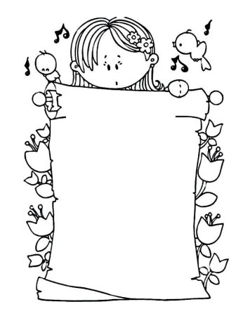 Рамка раскраска для детей