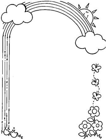 Рамка для текста детская черно-белая