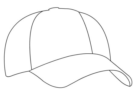 Кепка вид сбоку контуры