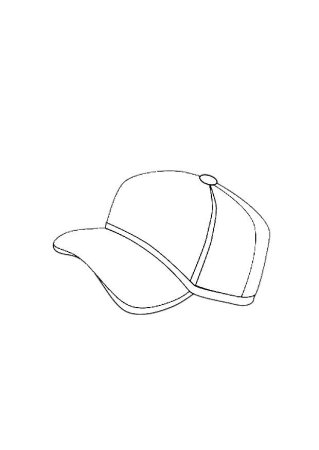 Раскраска кепка для детей 3-4 лет
