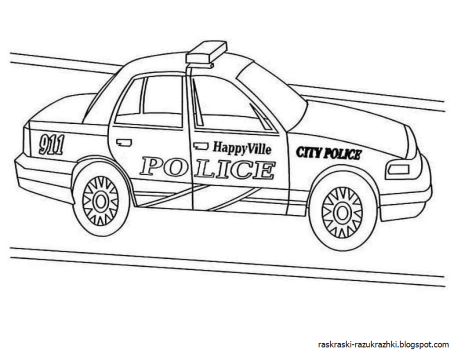 Раскраска Полицейская машина