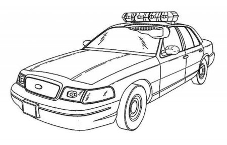 Трафарет машины полиции