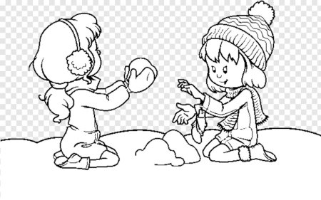 Снежки раскраска