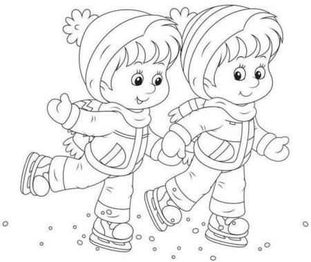 Зимние раскраски для детей