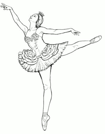 Балалеерина раскраска